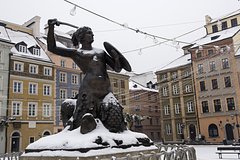 Климатические активистки облили краской Варшавскую русалку