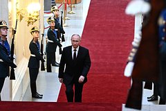 Путин закончил речь на инаугурации словами «Вместе победим»